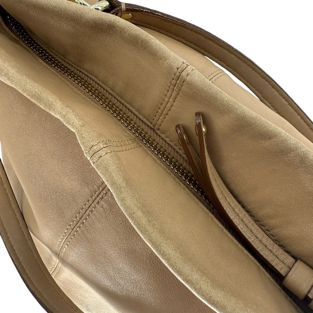 COACH Brooke 14142 Soft Tan Pebbled Leather Hobo Satchel Tote Handbag - Picture 14 of 17